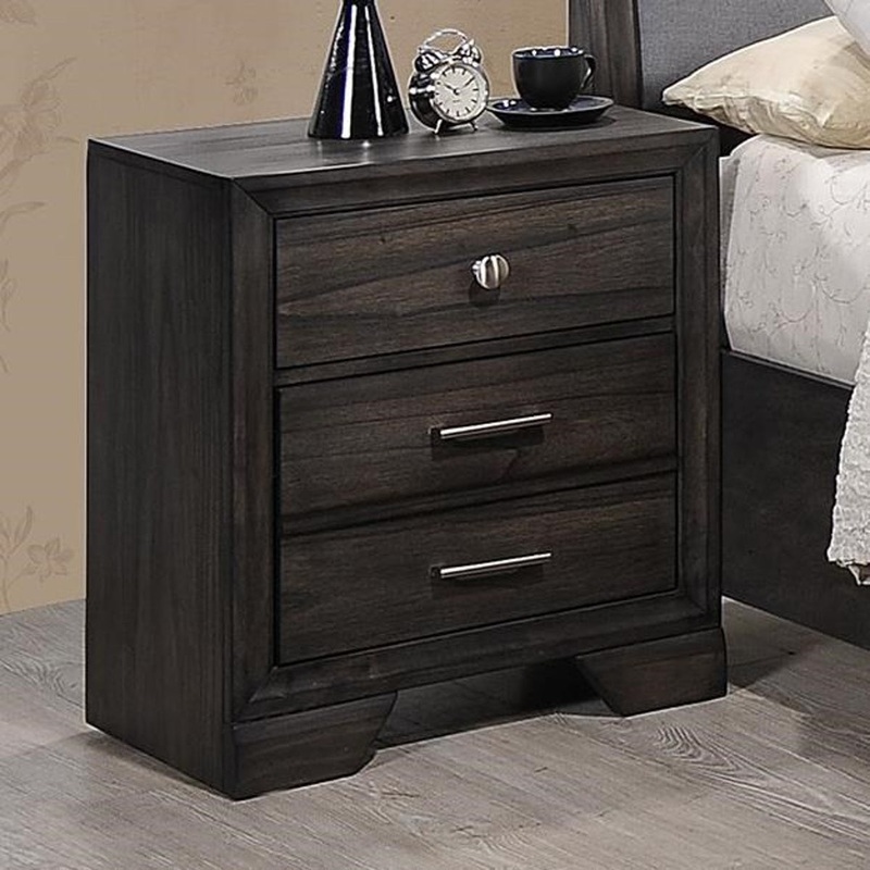 Crown Mark Jaymes Nightsatnd in Dark Brown B6580-2