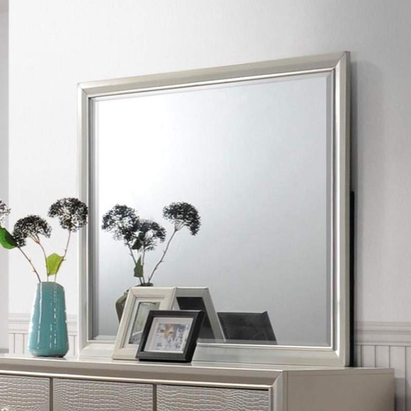 Crown Mark Lyssa Mirror in Embossed Crocodile Pattern