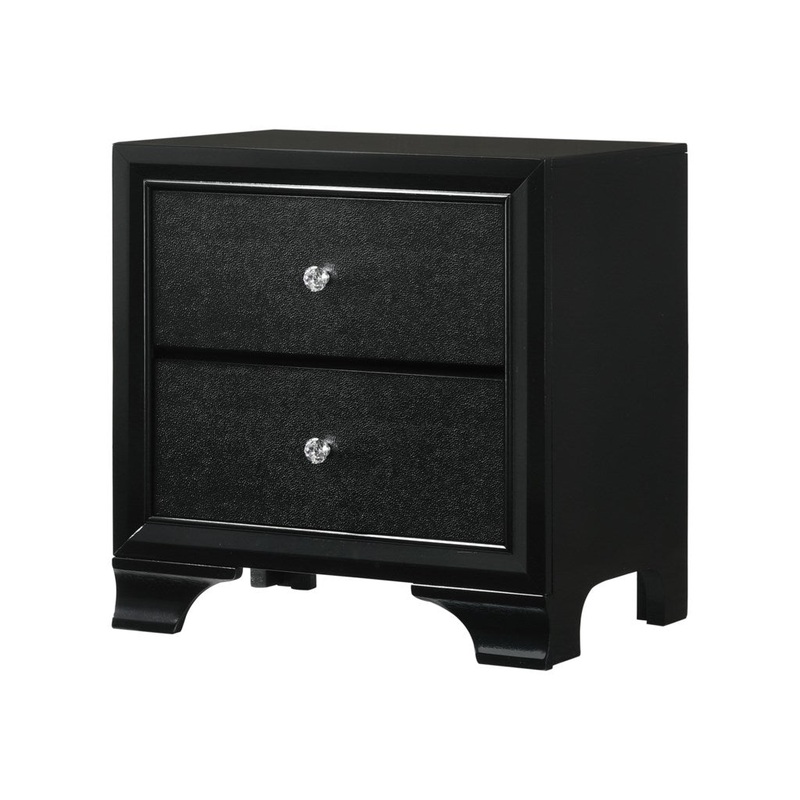Crown Mark Micah Nightstand in Black