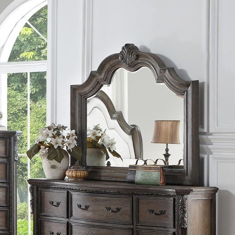 Crown Mark Sheffield Mirror in Antique Grey