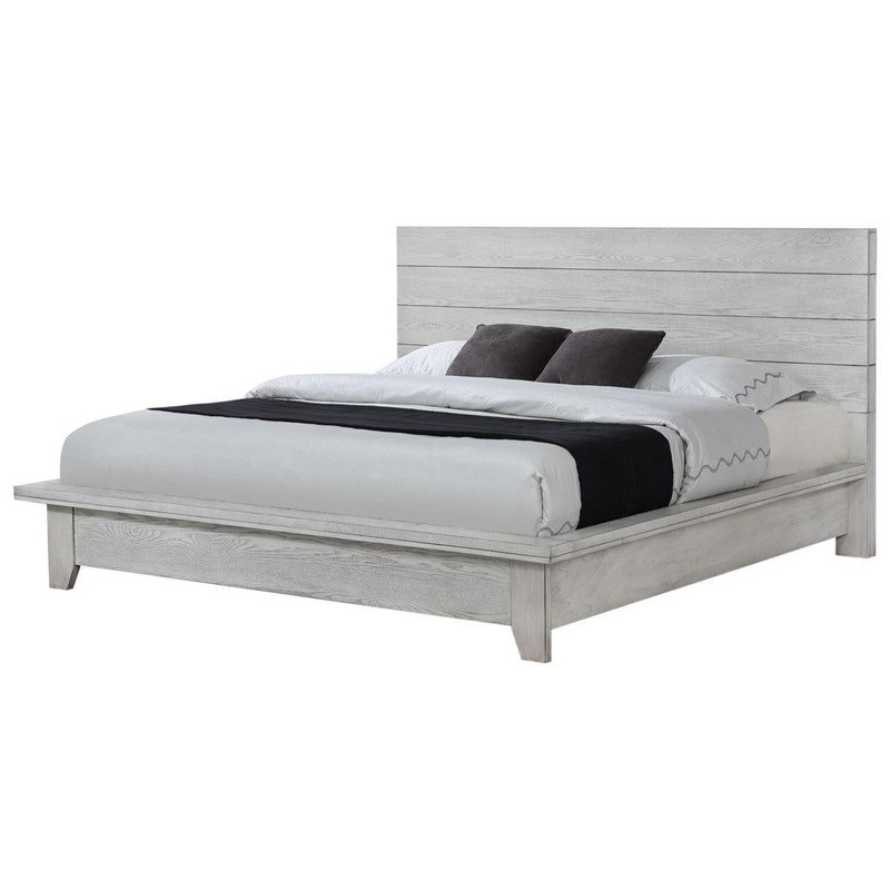 Crown Mark White Sands Queen Platform Bed in White
