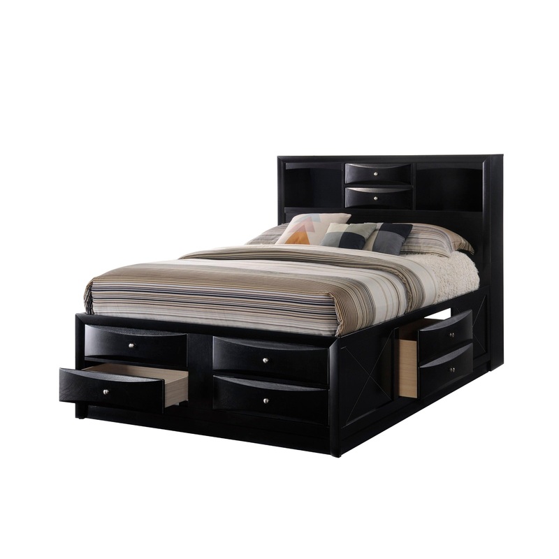 EMILY QUEEN CAPTAINS BED HB/FB CROWN MARK