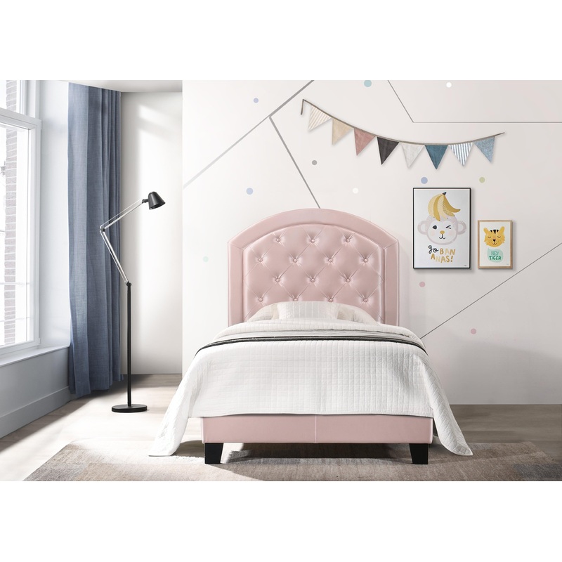 GABY TWIN PLATFORM BED ADJ HB PINK