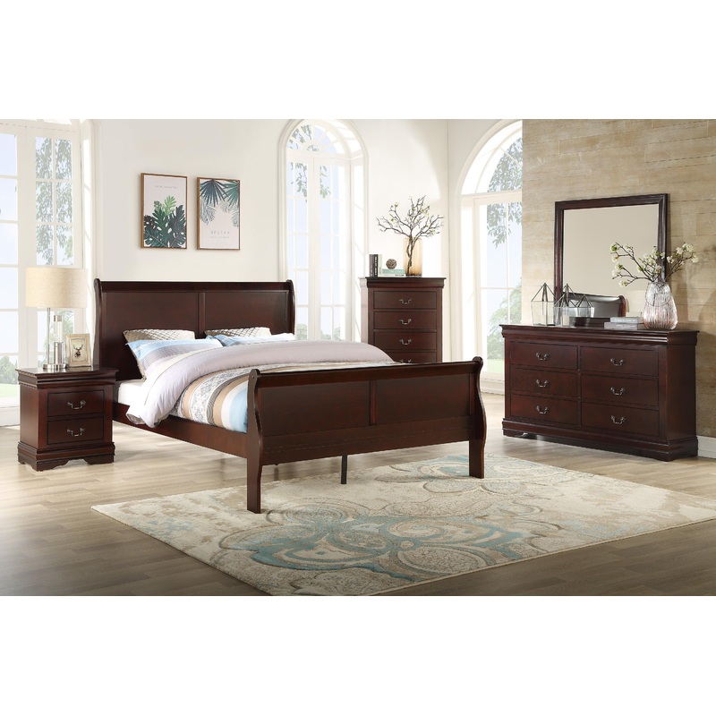 LOUIS PHILIP TWIN HB/FB CHERRY CROWN MARK