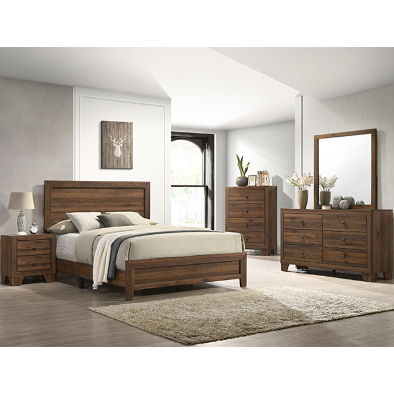 MILLIE FULL BED IN ONE BOX -BROWN CHERRY