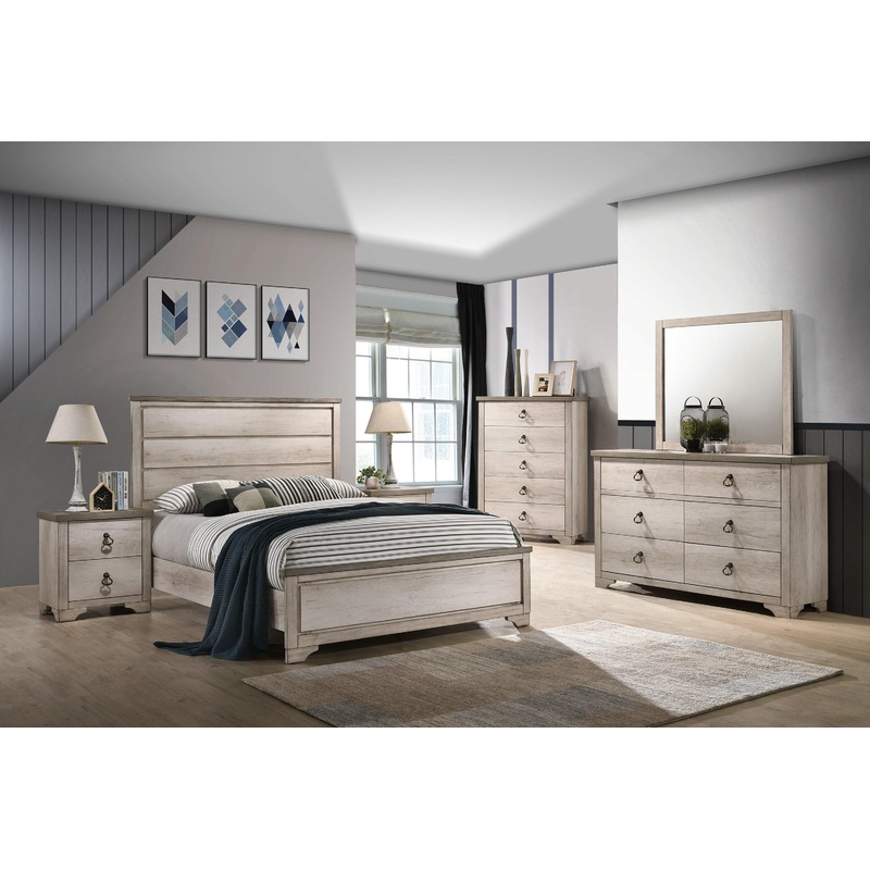 PATTERSON KING PANEL BED HB/FB CROWN MARK