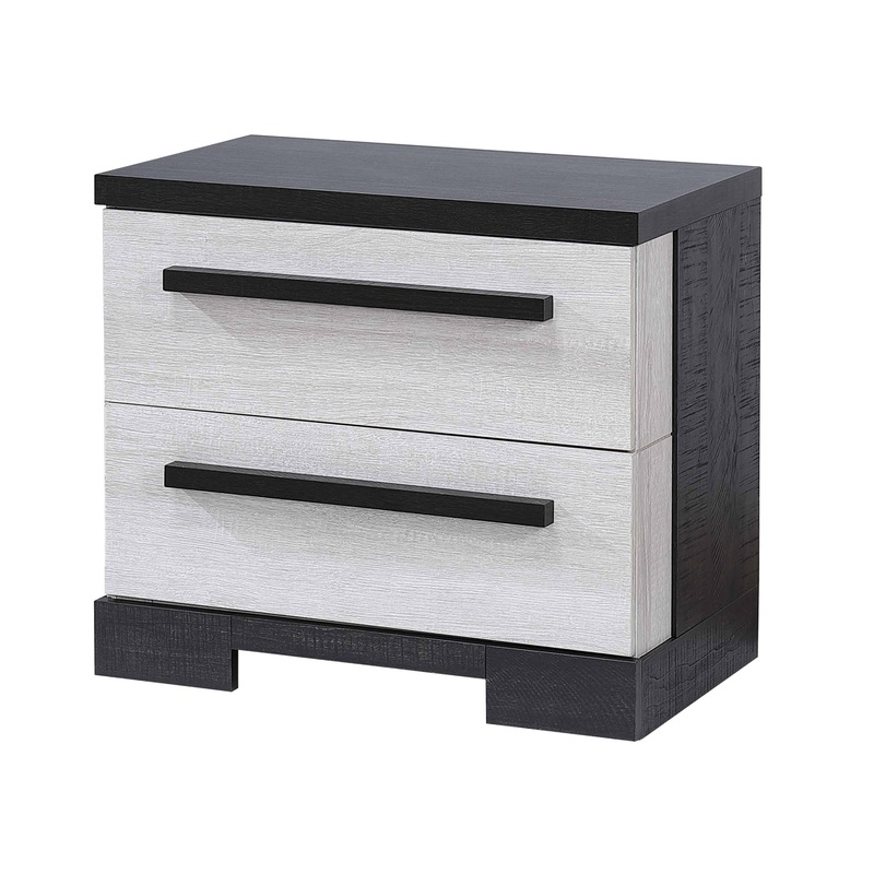 REMINGTON NIGHTSTAND CHALK/EBONY