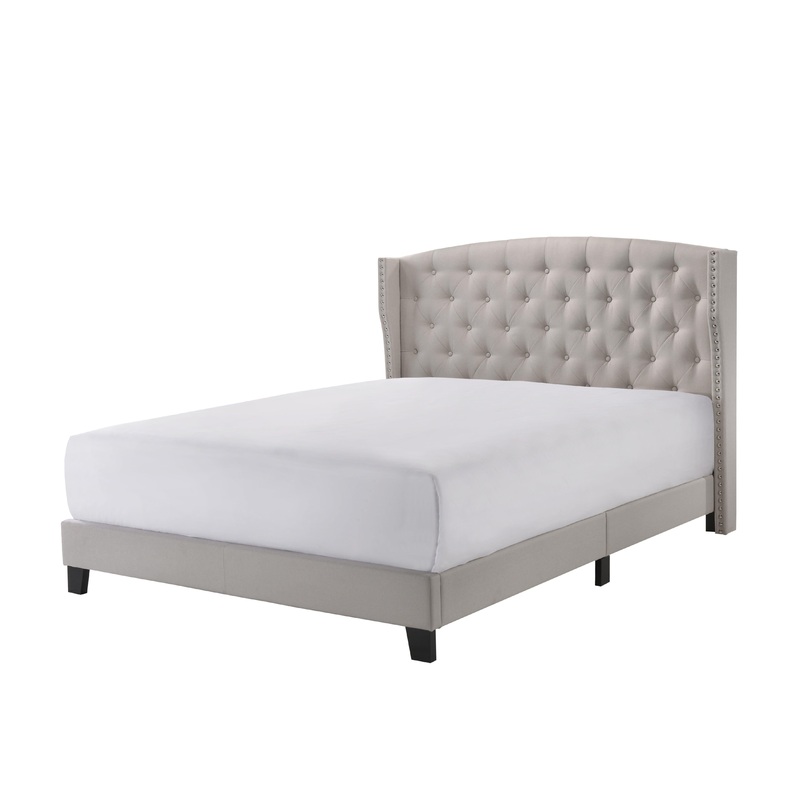 ROSEMARY KING PLATFORM BED KHAKI