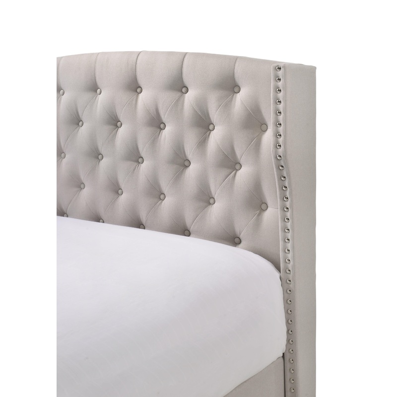 ROSEMARY QUEEN PLATFORM BED KHAKI