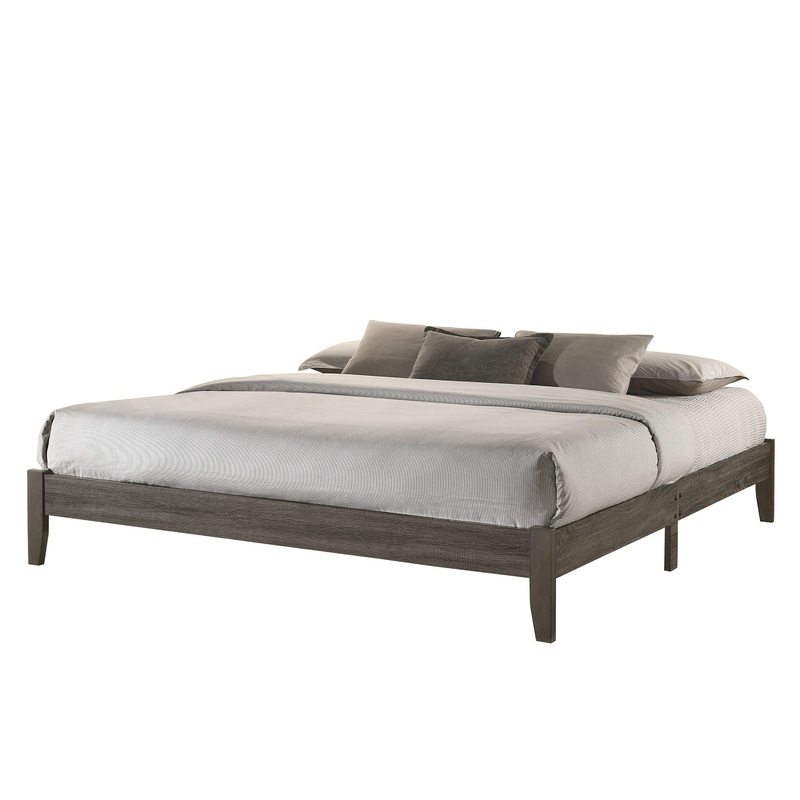SKYLER K. PLATFORM BED ONE BOX GREY