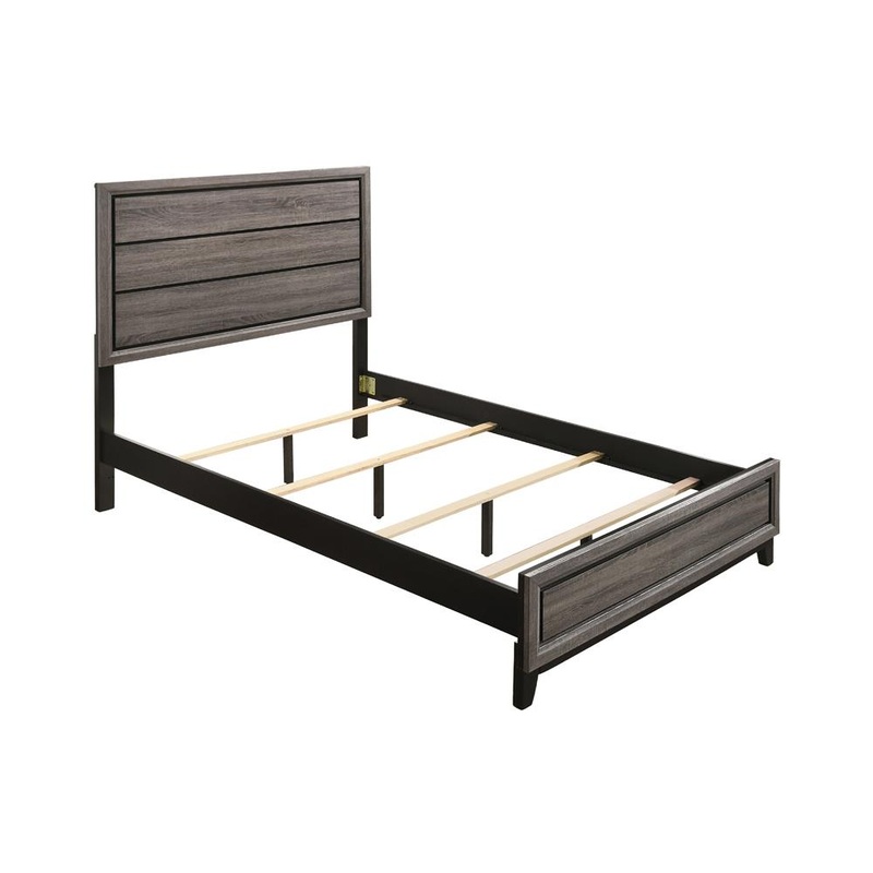 Watson Full & Twin Panel Bed Grey Oak