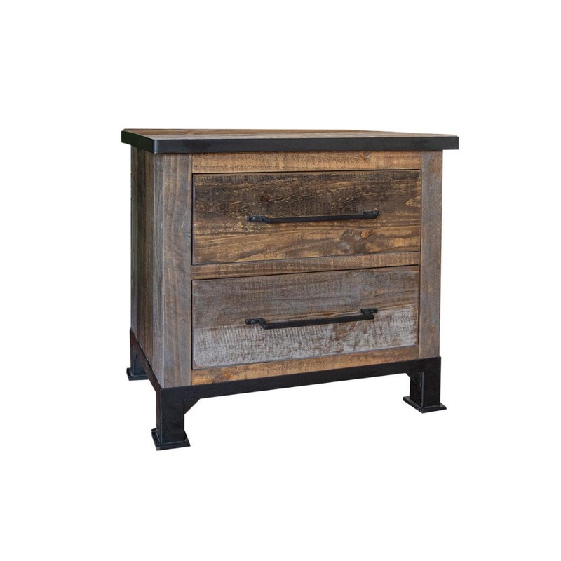 Antique Gray 2 Drawers Night Stand