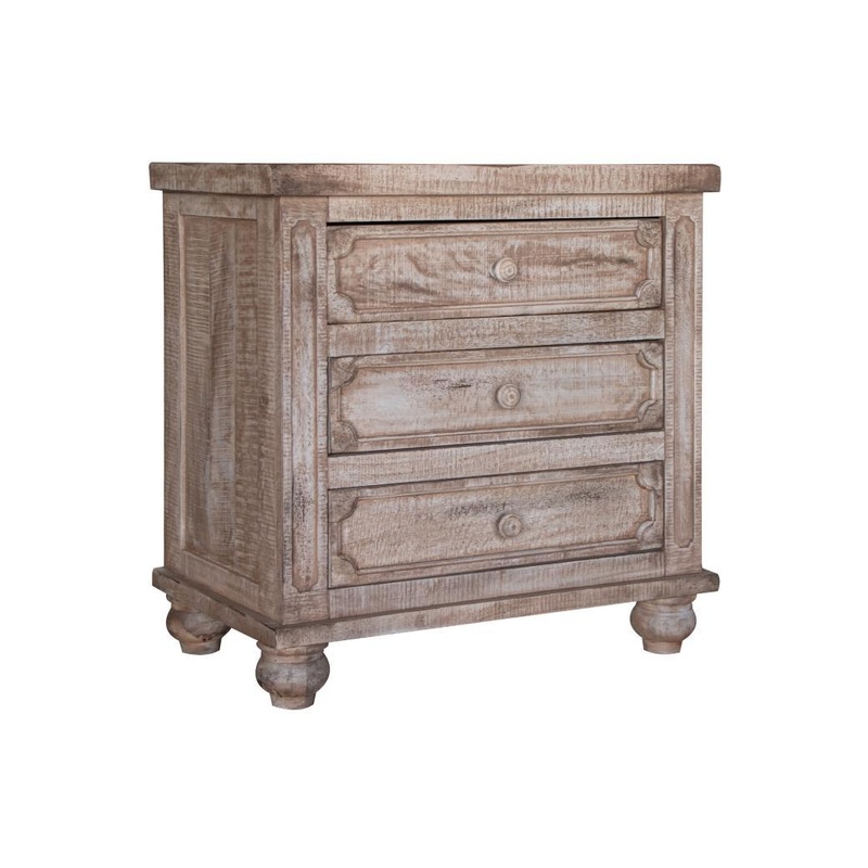 Aruba Natural 3 Drawer Night Stand