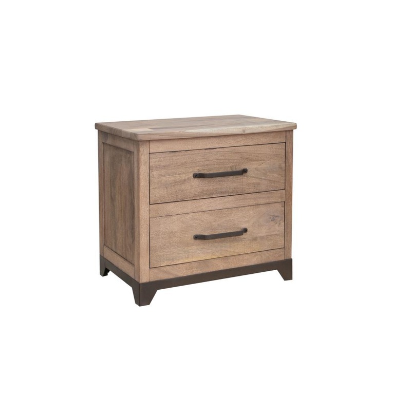 Natural Parota 2 Drawers, Nightstand