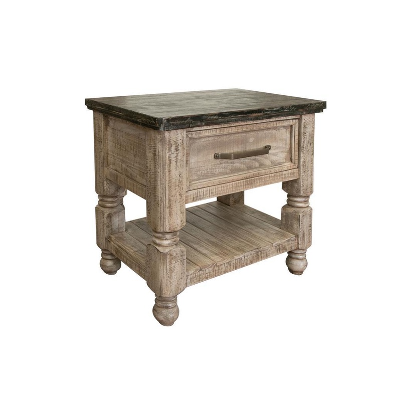 Natural Stone 1 Drawer, Nightstand