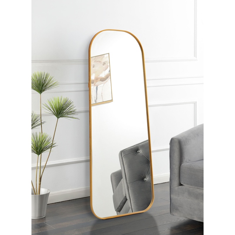 Simeon Metal Frame Full Length 51″ Floor Mirror Antique Gold