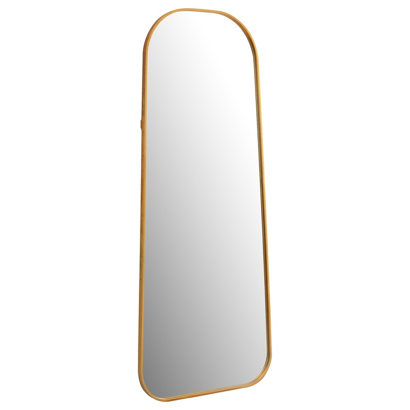 Simeon Metal Frame Full Length 59″ Floor Mirror Antique Gold