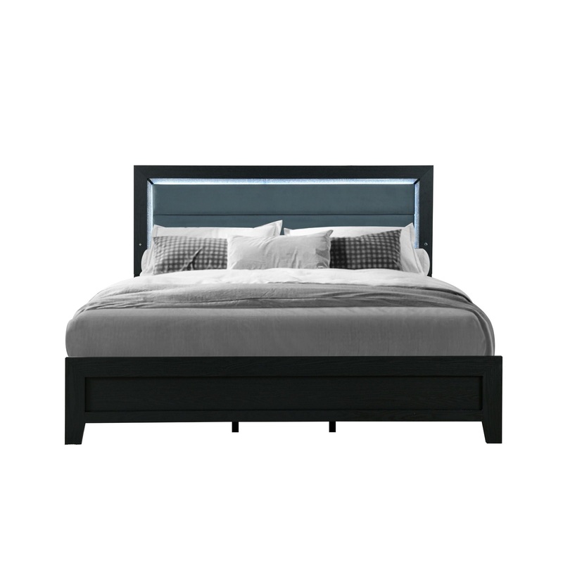 Reid – Full Bed With LED – Black
